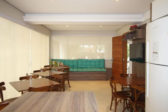Área comum - Salão de festas de apartamento para alugar com 2 quartos, 91m² em São João, Porto Alegre