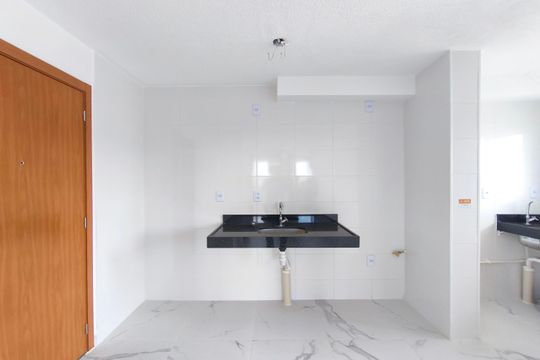 Cozinha de apartamento à venda com 2 quartos, 36m² em Jardim Yeda, Campinas