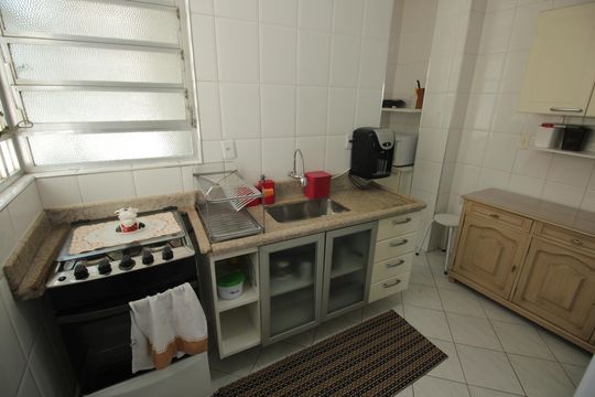 Cozinha  de apartamento para alugar com 3 quartos, 146m² em José Menino, Santos
