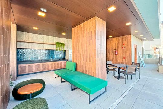 Área comum - Piscina de apartamento para alugar com 1 quarto, 32m² em Moema, São Paulo