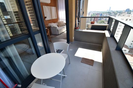 Sacada de apartamento para alugar com 1 quarto, 45m² em Cambuí, Campinas