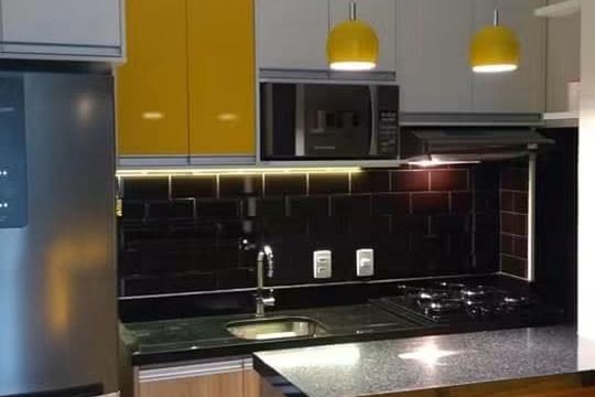 Cozinha de apartamento à venda com 2 quartos, 47m² em Jardim Paris, São Paulo