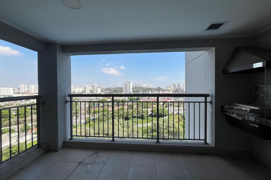 Varanda gourmet de apartamento à venda com 1 quarto, 69m² em City América, São Paulo