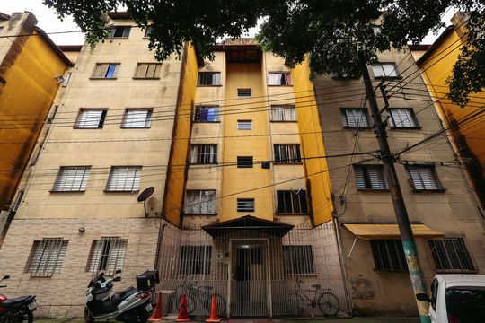 Fachada de apartamento à venda com 2 quartos, 46m² em Cidade Nova Heliópolis, São Paulo