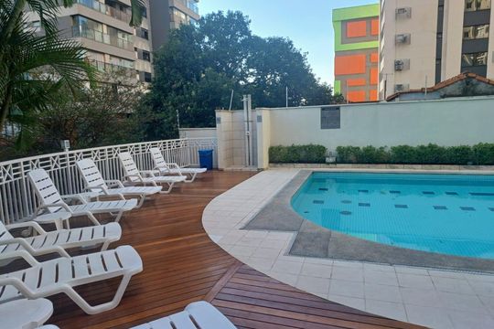 Área externa de apartamento para alugar com 1 quarto, 72m² em Pompeia, São Paulo