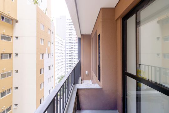 Sacada de apartamento para alugar com 1 quarto, 28m² em Vila Olímpia, São Paulo