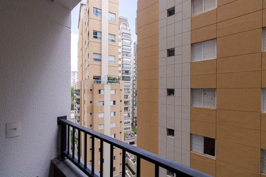 Vista sacada de apartamento para alugar com 1 quarto, 28m² em Vila Olímpia, São Paulo