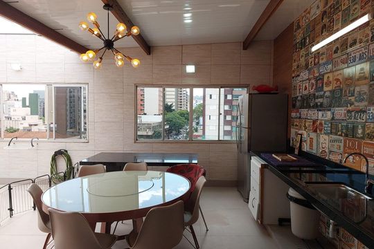 Área gourmet de apartamento à venda com 4 quartos, 340m² em Santo Antônio, Belo Horizonte