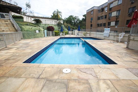 Área comum - Piscina de apartamento para alugar com 3 quartos, 76m² em Pechincha, Rio de Janeiro