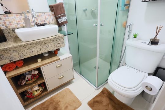 Banheiro de apartamento à venda com 2 quartos, 53m² em Rio Pequeno, São Paulo
