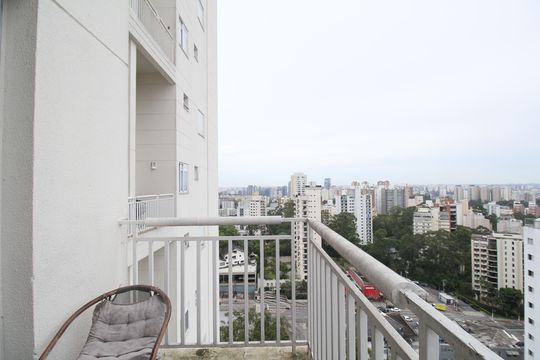 Varanda da Sala de kitnet/studio para alugar com 1 quarto, 48m² em Vila Andrade, São Paulo