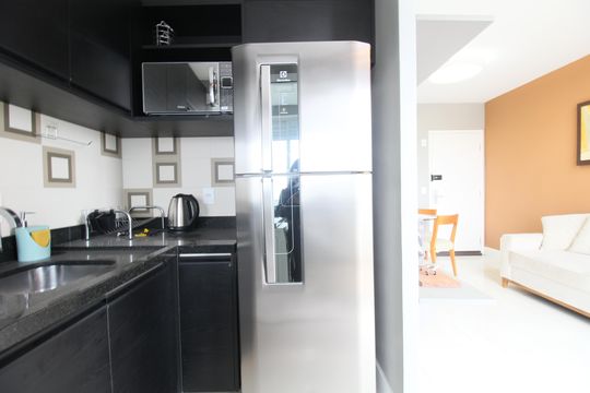 Cozinha de kitnet/studio para alugar com 1 quarto, 48m² em Vila Andrade, São Paulo