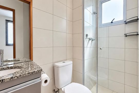 Banheiro de apartamento para alugar com 2 quartos, 50m² em São Jorge, Novo Hamburgo