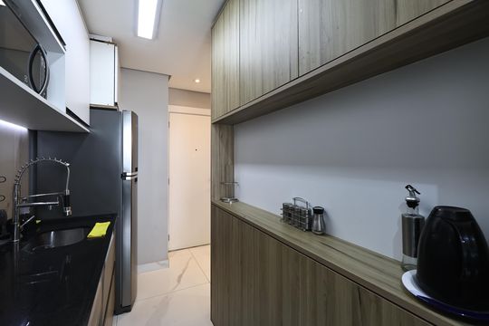 Cozinha de apartamento à venda com 2 quartos, 65m² em Campestre, Santo André