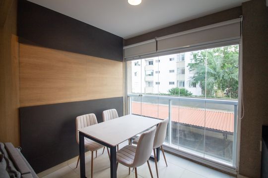 Sala de Jantar de apartamento para alugar com 1 quarto, 35m² em Santo Amaro, São Paulo