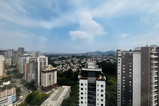 Vista da Sacada sala de apartamento à venda com 3 quartos, 134m² em Melville Empresarial Ii, Barueri