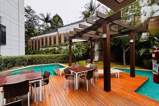 Área comum - Churrasqueira de apartamento à venda com 3 quartos, 134m² em Melville Empresarial Ii, Barueri