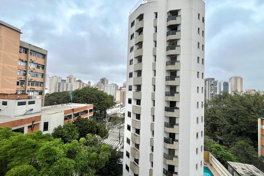 Vista da Sala de apartamento para alugar com 1 quarto, 55m² em Vila Clementino, São Paulo