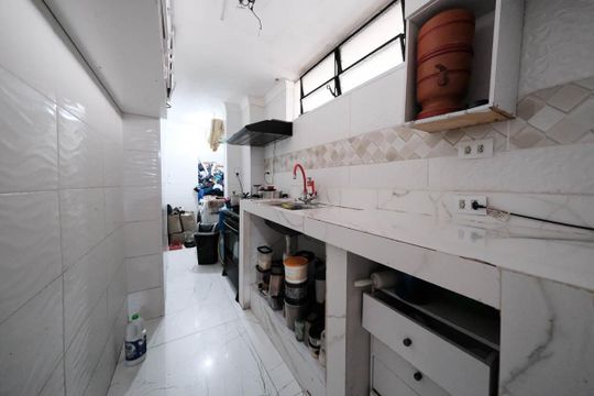 Cozinha e Área de Serviço de apartamento à venda com 2 quartos, 56m² em Cangaiba, São Paulo