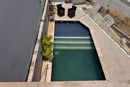 Terraço - Vista de casa de condomínio à venda com 5 quartos, 450m² em Recreio dos Bandeirantes, Rio de Janeiro