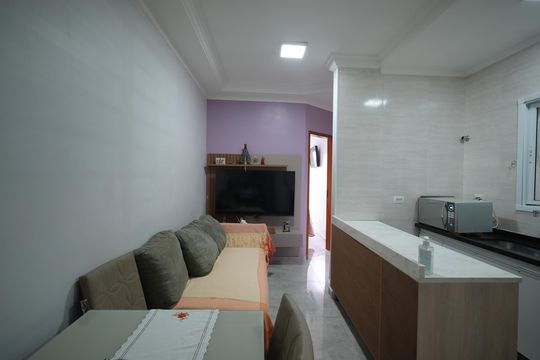 Sala de apartamento à venda com 2 quartos, 42m² em Jardim, Santo André