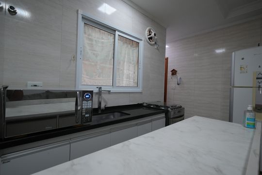 Cozinha de apartamento à venda com 2 quartos, 42m² em Jardim, Santo André