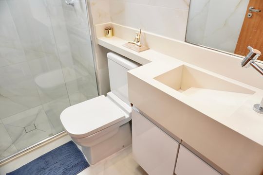 Banheiro Social de apartamento à venda com 2 quartos, 48m² em Jardim America, Belo Horizonte
