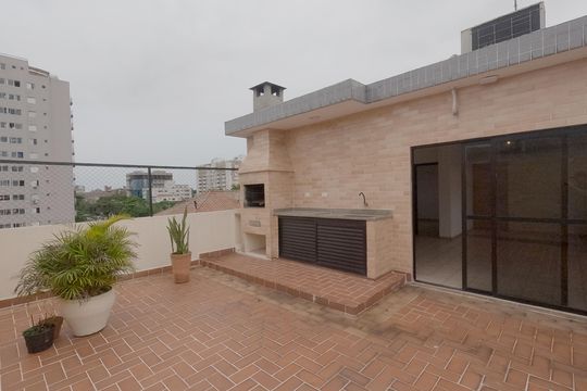 Área externa de apartamento para alugar com 3 quartos, 186m² em Macuco, Santos