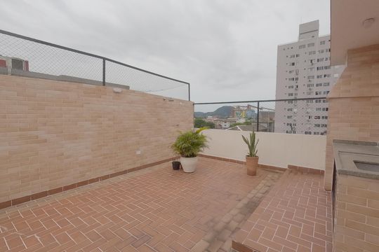 Área externa de apartamento para alugar com 3 quartos, 186m² em Macuco, Santos