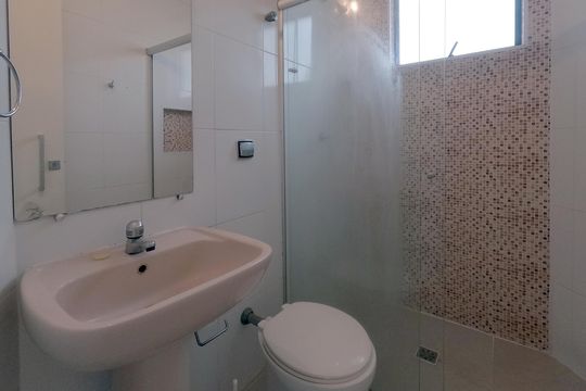 Banheiro  de apartamento para alugar com 3 quartos, 186m² em Macuco, Santos