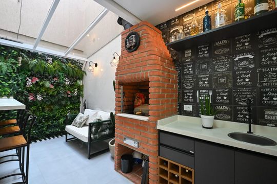 Churrasqueira de casa de condomínio à venda com 3 quartos, 200m² em Jardim Taboao, São Paulo