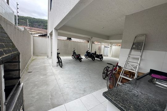 Área comum - Churrasqueira de apartamento para alugar com 2 quartos, 49m² em Vila Valenca, São Vicente