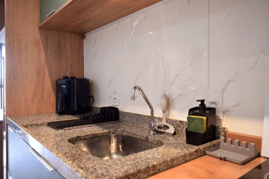 Cozinha de kitnet/studio à venda com 1 quarto, 39m² em Cerqueira César, São Paulo