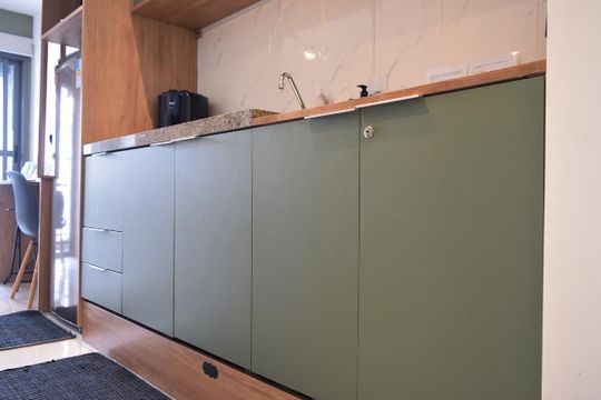 Cozinha de kitnet/studio à venda com 1 quarto, 39m² em Cerqueira César, São Paulo