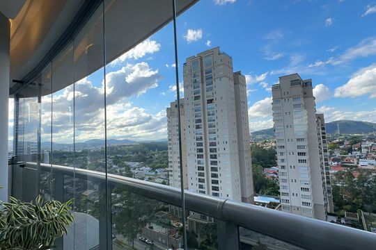 Vista da Varanda de apartamento à venda com 3 quartos, 180m² em Alphaville Empresarial, Barueri