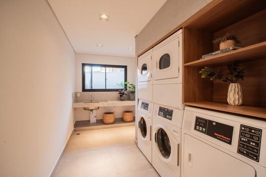 Área comum - Lavanderia de apartamento para alugar com 1 quarto, 42m² em Vila Clementino, São Paulo