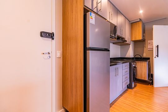 Cozinha de kitnet/studio para alugar com 1 quarto, 42m² em Vila Clementino, São Paulo