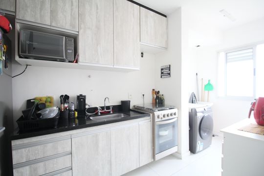Cozinha - Armários de apartamento à venda com 1 quarto, 59m² em Vila Andrade, São Paulo