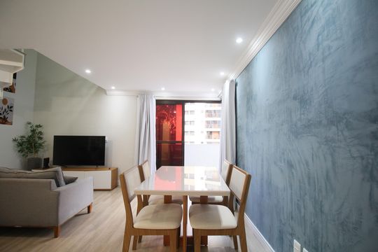 Sala de apartamento para alugar com 1 quarto, 64m² em Vila Andrade, São Paulo