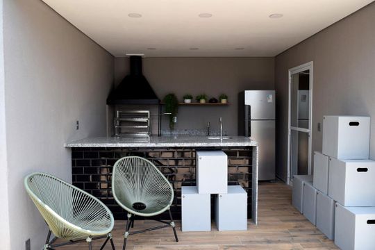Churrasqueira de kitnet/studio para alugar com 1 quarto, 33m² em Pinheiros, São Paulo