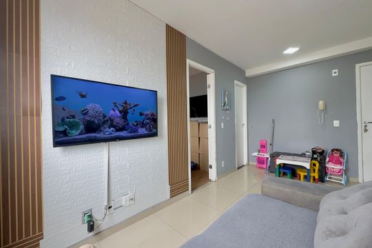 Sala de apartamento à venda com 1 quarto, 32m² em Vila Augusta, Guarulhos