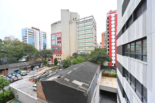 Vista da Varanda de kitnet/studio à venda com 1 quarto, 26m² em Vila Clementino, São Paulo