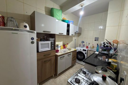 Cozinha de apartamento à venda com 2 quartos, 55m² em Ade Águas Claras, Brasília