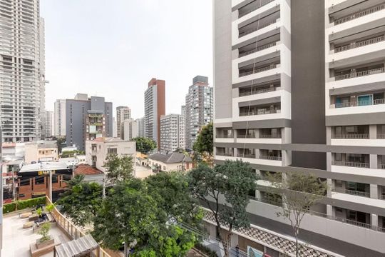 Vista de kitnet/studio para alugar com 1 quarto, 27m² em Água Branca, São Paulo