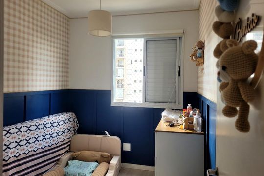 Quarto de apartamento à venda com 3 quartos, 71m² em Jardim Sabara, São Paulo