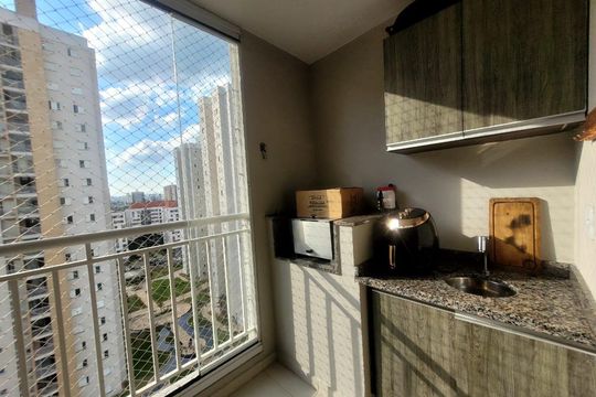 Varanda de apartamento à venda com 3 quartos, 71m² em Jardim Sabara, São Paulo