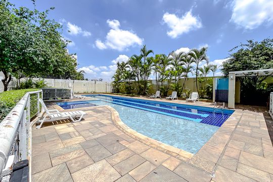 Área comum - Piscina de apartamento para alugar com 3 quartos, 65m² em Chácara Seis de Outubro, São Paulo