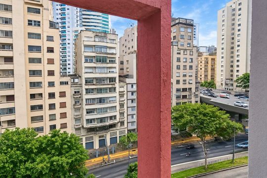 Vista do Dormitório de kitnet/studio à venda com 1 quarto, 36m² em Bela Vista, São Paulo