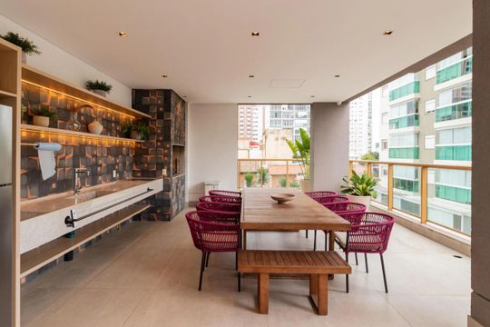 Área comum - Churrasqueira de apartamento para alugar com 1 quarto, 30m² em Água Branca, São Paulo