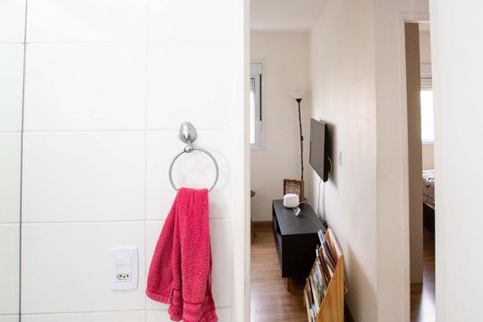 Banheiro Social de apartamento para alugar com 2 quartos, 63m² em Vila Moraes, São Paulo